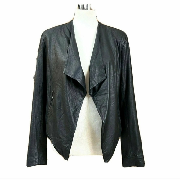 My Tribe Jackets & Blazers - Black leather jacket, size large.